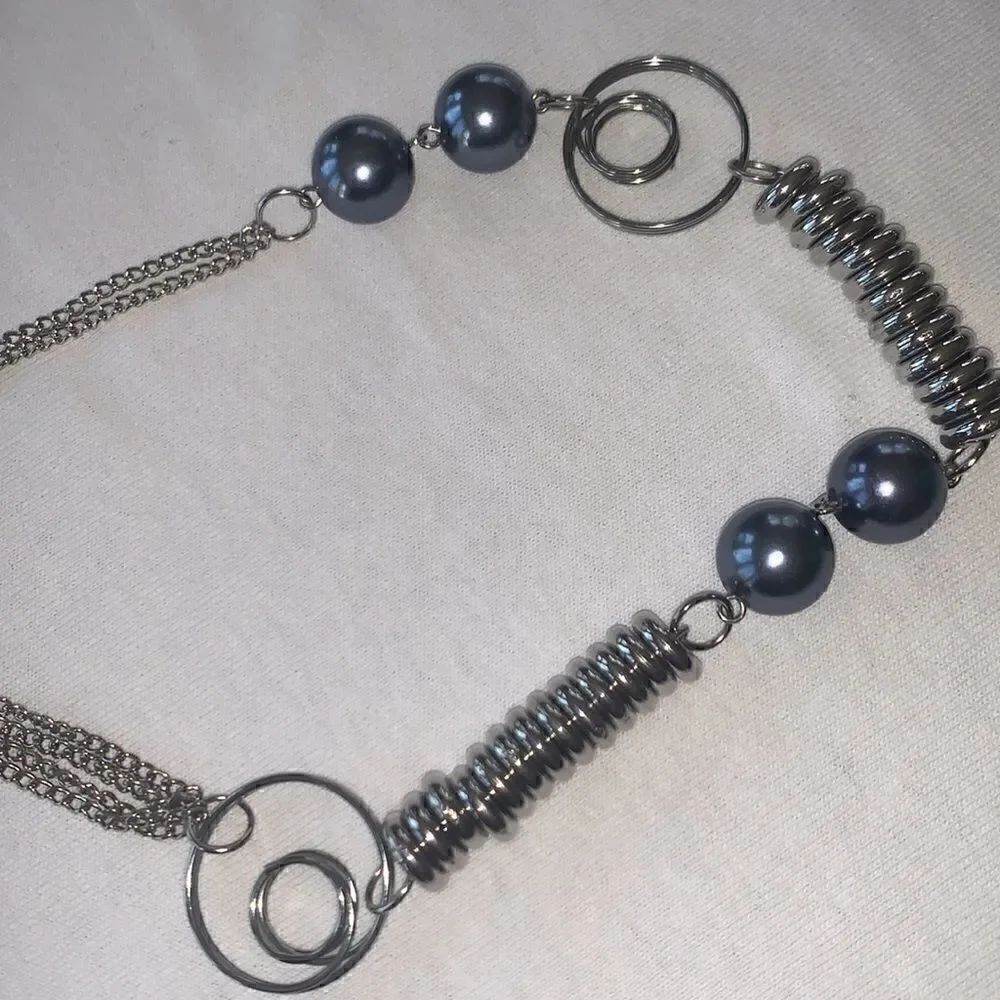 Necklace Silver Gray Baubles Costume Jewelry